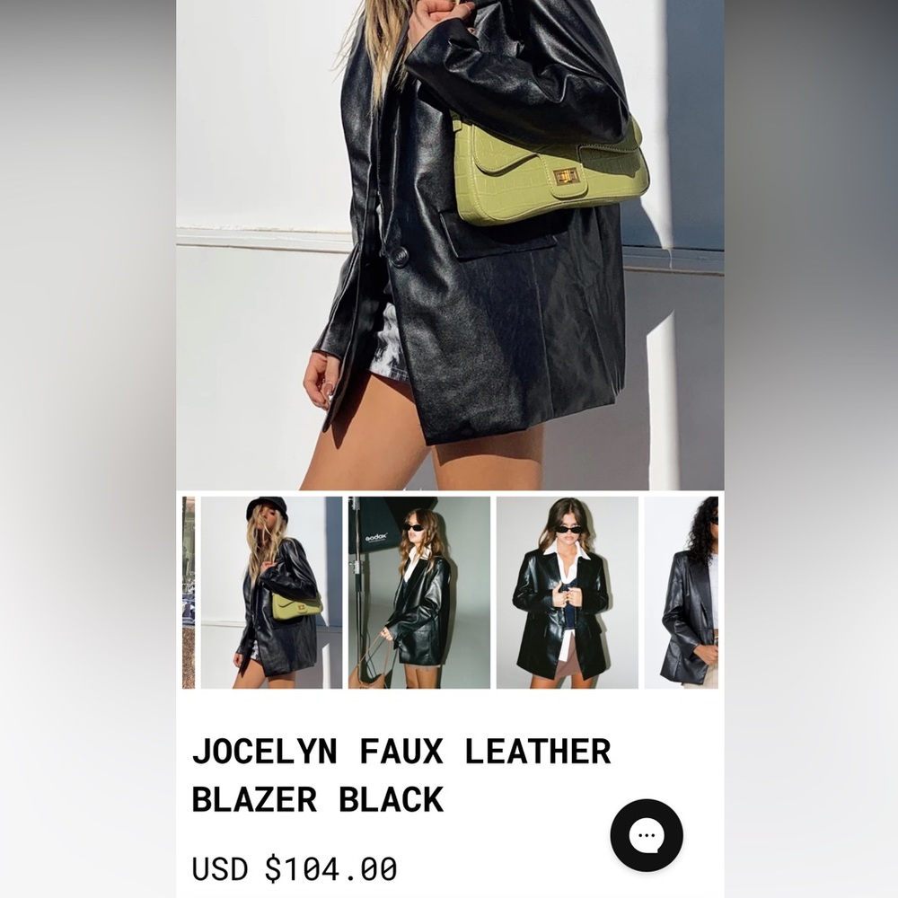 Princess Polly leather jacket